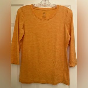 WOOLX lightweight merino wool shirt with  3/4 sleeves. Washed never used.Apricot
